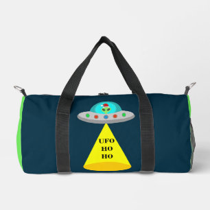 Bolso De Deporte Pequeño Navidad OVNI Ho Ho platillo volador alienígena