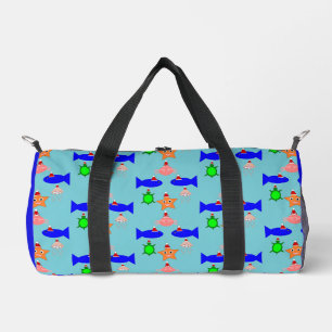 Bolso De Deporte Pequeño Navidades Criaturas marinas con patrones