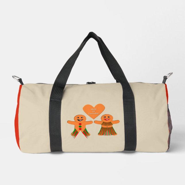 Bolso De Deporte Pequeño Navidades Cuidados Gingerbread Pareja (Anverso)