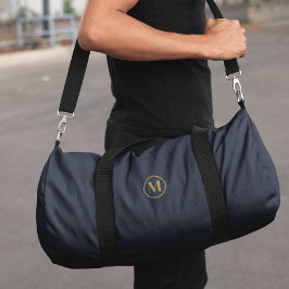 Bolso De Deporte Pequeño Navy Blue Gold Monograma l Gimnasio Deportivo Míni