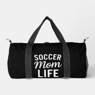 Bolso De Deporte Pequeño Negro brillante negritud Tipografía blanca Vida de