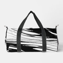 Bolso De Deporte Pequeño Negro y Blanco Moderno