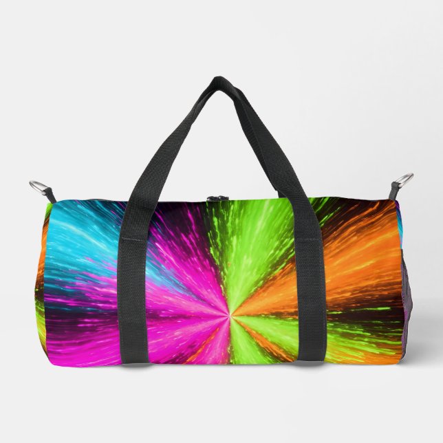 Bolso De Deporte Pequeño Neon Radial Burst Explosion (Anverso)