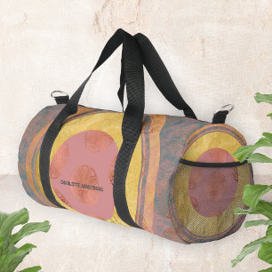 Bolso De Deporte Pequeño Nombre de moda rosa turquesa de color Relieve meta