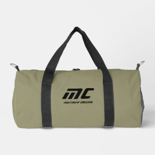 Bolso De Deporte Pequeño Nombre de Monograma Verde Personalizado Minimalist