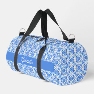 Bolso De Deporte Pequeño Nombre de patrón de toile francés azul