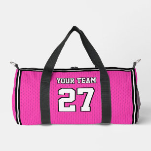 Bolso De Deporte Pequeño Nombre del equipo deportivo número Punto blanco ro