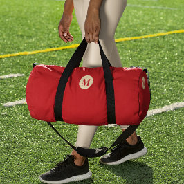 Bolso De Deporte Pequeño Nombre inicial del personalizado Red Gingham Fitne