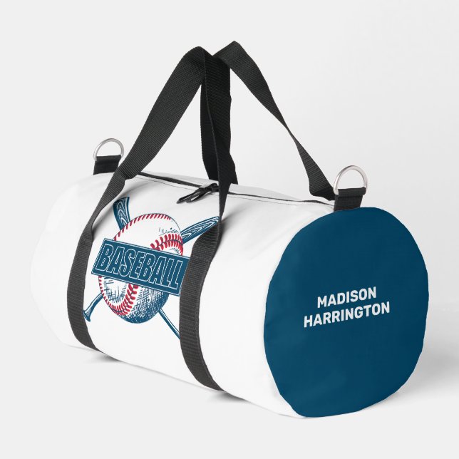 Bolso De Deporte Pequeño Nombre personalizado Béisbol (Esquina izquierda)
