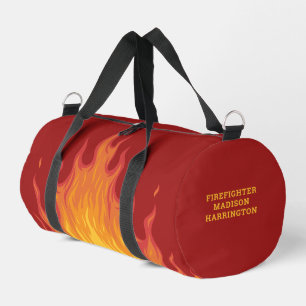 Bolso De Deporte Pequeño Nombre personalizado/bombero de texto