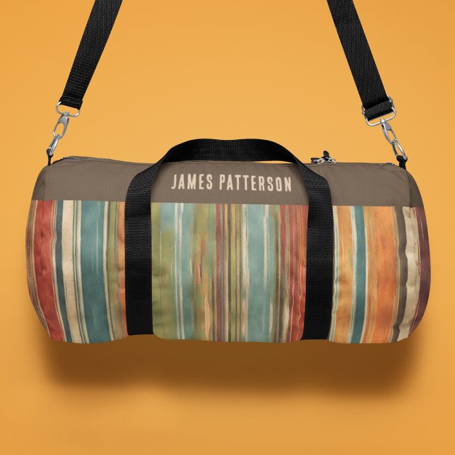 Bolso De Deporte Pequeño Nombre personalizado de las franjas pintadas de co (Subido por el creador)