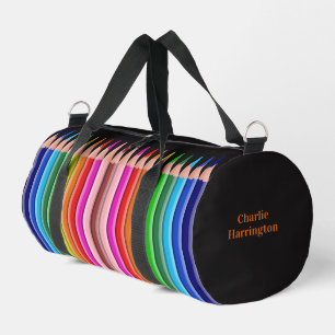 Bolso De Deporte Pequeño Nombre personalizado de Pencillos de color