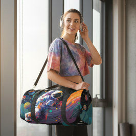 Bolso De Deporte Pequeño Nombre personalizado del espacio astronauta modern