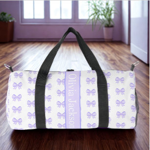 Bolso De Deporte Pequeño Nombre personalizado moderno Cinta púrpura Texto b