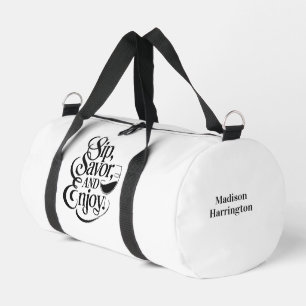 Bolso De Deporte Pequeño Nombre personalizado Sip, Savor, Enjoy Wine