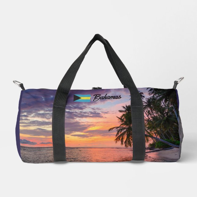 Bolso De Deporte Pequeño Nombre personalizado Sunset Bahamas (Anverso)