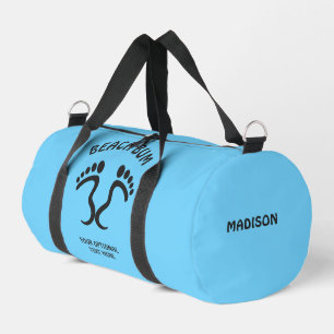 Bolso De Deporte Pequeño Nombre personalizado, texto y color de la barra