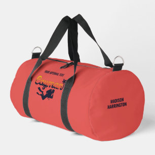 Bolso De Deporte Pequeño Nombre personalizado, texto y color del buzo de la