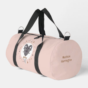 Bolso De Deporte Pequeño Nombre personalizado Zodiac Rótulo Aries