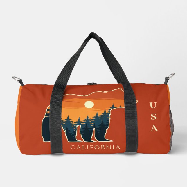Bolso De Deporte Pequeño Nombre y texto personalizados Bosque de oso (Anverso)