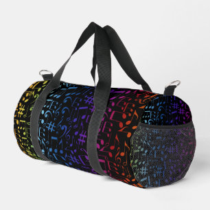 Bolso De Deporte Pequeño Notas musicales coloridas bailando Amantes de la m