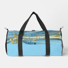 Bolso De Deporte Pequeño Notas musicales de Baby Blue