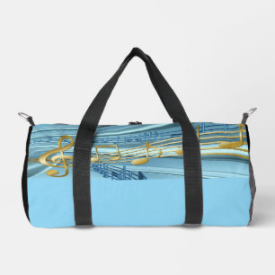 Bolso De Deporte Pequeño Notas musicales de Baby Blue