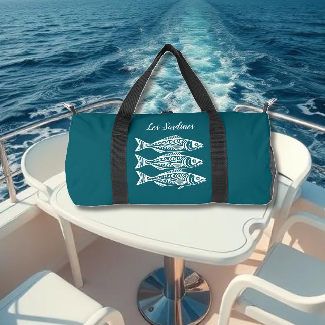 Bolso De Deporte Pequeño Núcleo de Sardinas-Hawai-Fisherman Verde azulado (Les Sardines-Hawaiian-Fisherman Core Duffel Bag Teal)