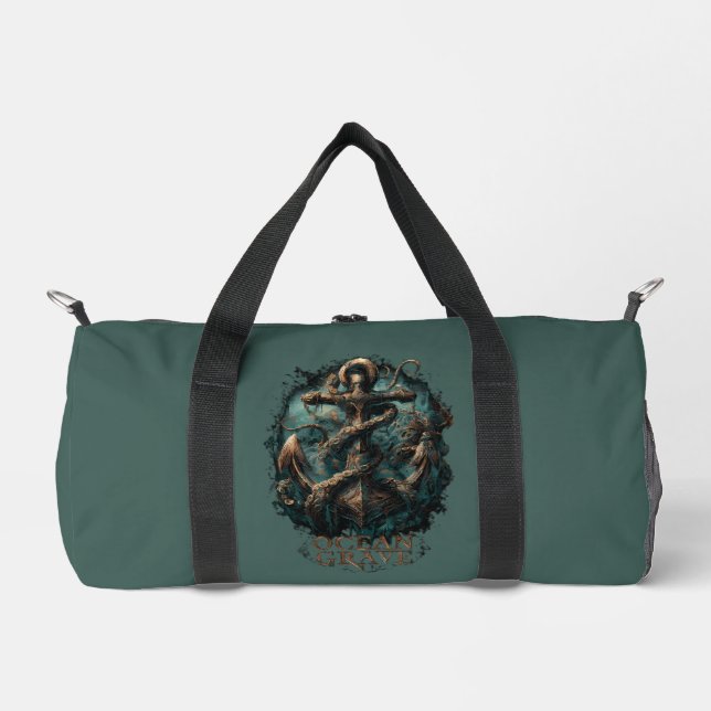 Bolso De Deporte Pequeño Ocean Grave Kraken Anchor Dark Fantasy Duffel Bag (Anverso)