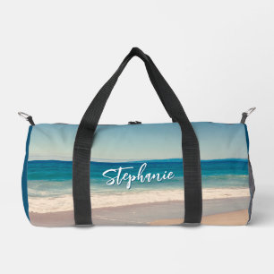 Bolso De Deporte Pequeño Océano fotográfico de playa personalizado