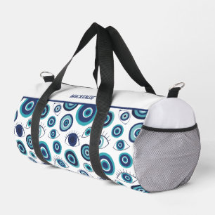 Bolso De Deporte Pequeño Ojo Maligno Griego Azul Blanco Verano Vacaciones