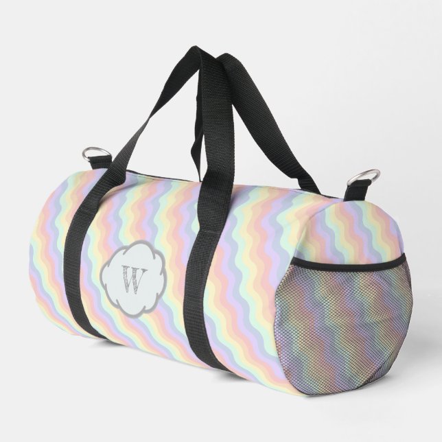 Bolso De Deporte Pequeño Olas de Arcoíris Pastel (Esquina derecha)
