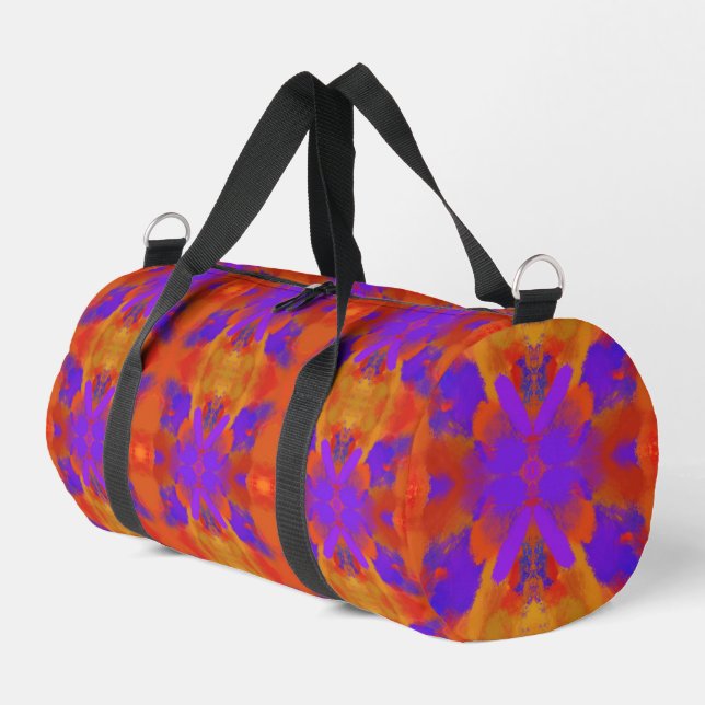 Bolso De Deporte Pequeño Orange Purple And Red Abstract Graphic Art Design (Esquina izquierda)