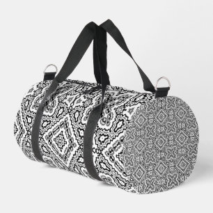 Bolso De Deporte Pequeño ornamento de patrones étnicos geométricos blanco y