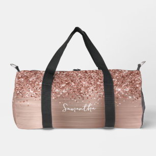 Bolso De Deporte Pequeño Oro Rosa Brillante Glam Nombre