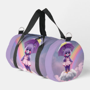 Bolso De Deporte Pequeño Oso Raro ~ Púrpura
