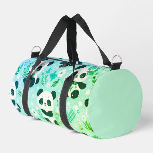 Bolso De Deporte Pequeño Panda Patrón de oso Impresión verde