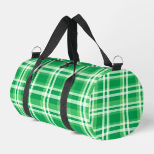 Bolso De Deporte Pequeño Pañuelo de cuadros verdes y blancos