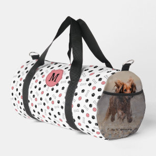 Bolso De Deporte Pequeño Papas rosas, huesos, bolas, fotos de perros y mono