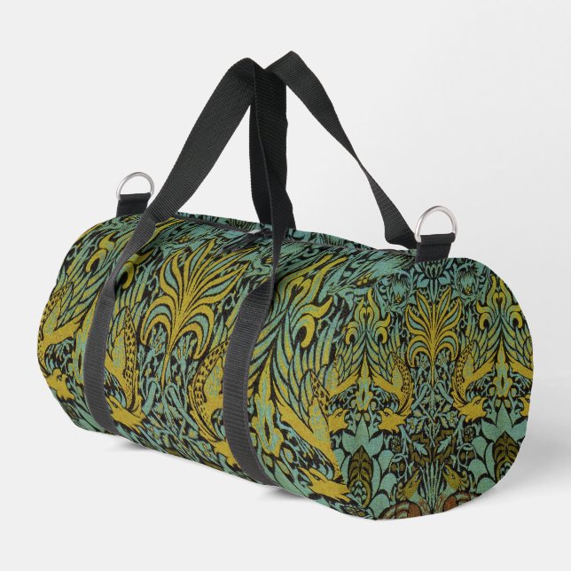 Bolso De Deporte Pequeño Papel de escritorio de William Morris Peacock Drag (Esquina izquierda)
