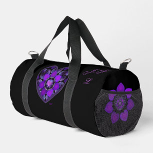 Bolso De Deporte Pequeño Paraguas morados y corazones .7