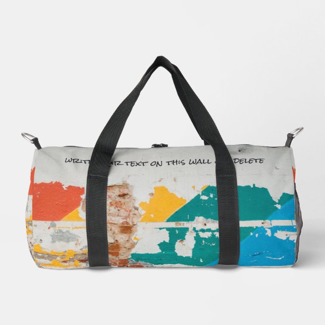 Bolso De Deporte Pequeño Pared pintada de antaño con graffiti (Anverso)