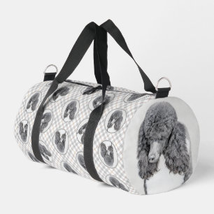 Bolso De Deporte Pequeño Parti de pintura de caniche estándar Arte de perro