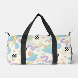 Bolso De Deporte Pequeño Pastel Abstract Shapes Pattern Design