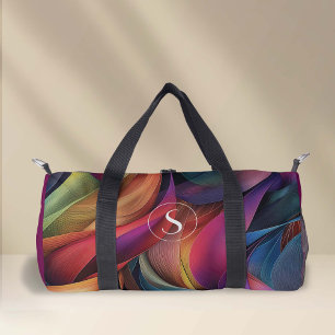 Bolso De Deporte Pequeño Patrón abstracto colorido intenso, monograma