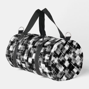 Bolso De Deporte Pequeño Patrón blanco gris negro plateado
