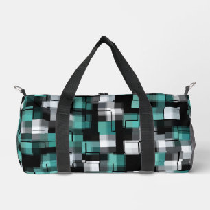 Bolso De Deporte Pequeño Patrón blanco negro verde azulado