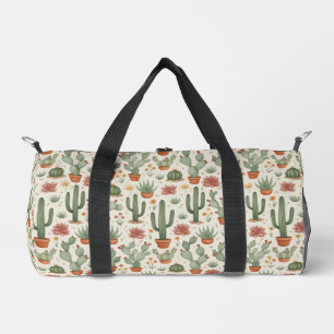 Bolso De Deporte Pequeño Patrón continuo de cactus suculentos del desierto