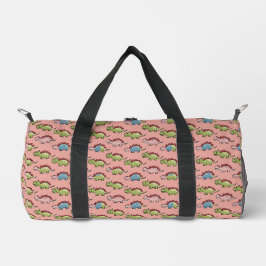 Bolso De Deporte Pequeño Patrón continuo de dinosaurio lindo
