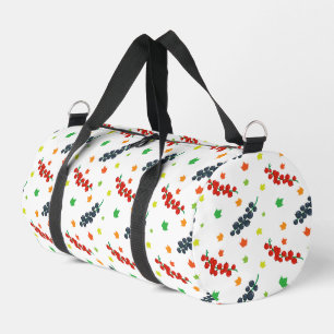 Bolso De Deporte Pequeño Patrón de bayas, arándano rojo, arándano azul, fru